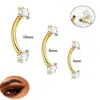 Conjunto de 12 Peças dos Piercings de Sobrancelha de Aço Inoxidável Mais Vendidos da Amazon com Pontas Afiadas, Bolas Redondas e Inlays de Zircônia