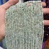 Piedra Cruda de Amazonita Natural Cuentas Facetadas Cadena Larga Cuentas Pequeñas Semi-Terminadas Facetadas Pulsera DIY Collar Joyería en Stock