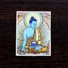 Pintura thangka dourada pintada à mão cinco ye Huang Cai mãe verde grande céu preto benmingfo thangka pintura núcleo tela especial