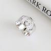 Anillo de perlas con gafas de amor de estrella de plumas estilo coreano, anillo retro desgastado de moda y personalidad, entrega de anillo de una pieza de celebridad de Internet