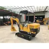 Excavadora Compacta de Orugas, Excavadora Pequeña para Construcción de Carreteras, Excavación de Zanjas y Colocación de Tuberías, Excavadora Hidráulica Pequeña para Jardín