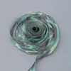 Fita de Linha Rabo de Peixe com Borda Dourada Linha de Poliéster 4cm Laço Acessórios DIY Fita Floral Flor Caixa de Presente Embalagem Fita