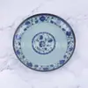 Plato de Melamina Comercial Disco de Plástico Redondo Plato para Hot Pot Catering Plato de Buffet Azul y Blanco Plato Imitación Porcelana