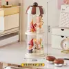Lindo frasco de almacenamiento, sellado y a prueba de polvo, exhibición y colección de mini figuras de juguete de moda, caja de almacenamiento transparente redonda de caja sorpresa