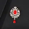 Broche Rojo Rosa para Mujer, Tendencia Nacional de Alta Gama, Broche de Corsage Clásico Chino, Accesorios para Abrigo Cheongsam de Flores