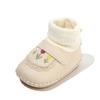 Sapatos de bebê outono e inverno novos 0-6-Dezembro meias de inverno sapatos da frente sola macia forrado com fleece quente sapatos de algodão para bebê menina