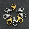 Suministro Listo Acero Inoxidable Dorado Transparente Broche de Langosta Broche de Langosta Dorado Electroplateado al Vacío Hebilla para Joyería DIY
