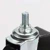 Ruedas al por mayor todo tipo de accesorios móviles para muebles ruedas de 1.5 pulgadas negro cuero negro sólido caucho rodillo universal