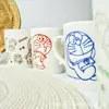 Caneca de Cerâmica Embossada com Esmalte Doraemon Atacado Fofa Desenho Animado Cerâmica Copo de Água Personalizado Criativo Multicor