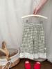 Pantalones de Verano a Cuadros de Pierna Ancha para Niñas Traje de Primavera y Otoño para Bebé Pantalones Antimosquitos con Encaje Empalmado Pantalones Versátiles y Modernos para Niños