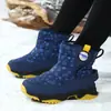 2026 Inverno Novas Botas de Neve Sapatos de Algodão para Crianças Meninas Botas de Algodão Antiderrapantes Botas Curtas Quentes com Pelúcia Tênis Esportivos para Meninos