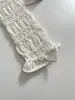2026 Estilo Europeo y Americano Ajuste Delgado Primavera y Otoño Nuevo Blanco Cuello Redondo Manga Larga Casual Tejido de Panal Cardigan Superior