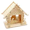 Xingcheng adornos decorativos de madera navideños transfronterizos adornos para escaparates de pueblos navideños creativos DIY hechos a mano Navidad