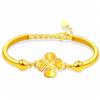 Pulseira Trevo de Quatro Folhas Pulseira Banhada a Ouro Pulseira Feminina Doce Moda Flor Feliz Ipomeia Pulseira Para Presentear