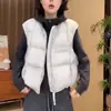 2025 Nuevo Chaleco de Plumas de Pato Blanco para Mujer Chaleco Corto Otoño e Invierno Nuevo Chaleco Exterior Pequeño de Alta Gama