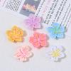 Horquilla para el pelo pequeña, fresca, hecha a mano, multicolor, con diseño de flor de melocotón dulce, para hacer tú mismo, hecha a mano, para joyería, accesorios de resina con pegamento en crema.