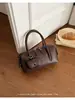 Bolsa de almohada de alta gama con patrón de lichi, nuevo estilo para mujer, gran capacidad, versátil para ir al trabajo, bolso de hombro, bolso de axila, bolso Boston, bolso cruzado