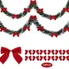 Fita de Lantejoulas Floco de Neve de Natal Verde Escuro com Bordas Brancas 2m Decoração de Teto para Jardim de Infância e Shopping Guirlanda de Fita de Natal