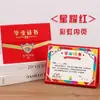 Certificado de Graduación Creativo de Jardín de Infancia de Cuero Rojo y Azul Se Puede Colocar en la Mesa con Fotos de 8 Pulgadas, Páginas Interiores Personalizadas e Impreso Zxwh