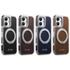 Funda para iPhone 18 Pro Max con Carga Inalámbrica, Succión Magnética, Soporte Giratorio 360°, Hebilla de Anillo, Funda de Cuero