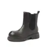 Botines Chelsea de moda estilo británico de 4 cm, nuevo modelo otoño e invierno 2026, punta redonda, tacón grueso, botines tipo chimenea sin cordones, botines cortos