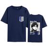 Comercio exterior verano manga corta ataque gigante periférico código europeo transfronterizo superventas sudadera estampada para hombre y mujer algodón manga corta