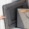 Caja de Almacenamiento de Ropa Plegable con Marco de Acero Caja de Almacenamiento Necesaria para Espacios Pequeños Tela Impermeable Caja de Almacenamiento de Súper Gran Capacidad