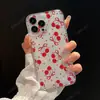 Capa de celular retro vermelha com laço de cereja e estrela 17pro, best-seller transfronteiriça para iPhone18, capa protetora estilo doce e picante