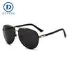Gafas de sol polarizadas Defeng 5820 con patas de resorte, estilo aviador, montura grande para hombre