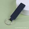 Llavero de cuero PU con espejo cruzado, colgante de cuero con línea de coche de doble cara, regalo de empresa, logo imprimible, ventas directas de fábrica, en stock
