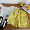 Pantalones cortos de verano finos para niños 2026 nuevo modelo pantalones casuales hasta la rodilla para niños ropa de verano para bebés pantalones de longitud media para niños