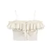 Item Quente de Venda Transfronteiriça do Aliexpress Primavera 2026 Novo Top Curto Liso Elegante com Contas Off-Shoulder 4770308