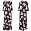 Comercio Exterior Ropa de Mujer Europea y Americana Amazon Otoño e Invierno Vestido Estampado Navideño YY0001