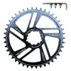 Biela para Bicicleta de Montaña GXP Offset de 3 mm 30T-42T Aleación de Aluminio Negra MTB Doble Plato
