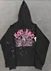 Sudadera Sp5Der de Moda Más Vendida en el Extranjero, Corte Holgado Estilo Americano, Forro Polar, Sudadera con Capucha de Telaraña de Espuma, Stock Listo de Fábrica