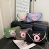 Bolsa de Nylon de Mano con Bordado Pesado de Rosquilla para Mujer Bolsa Cruzada Versátil para Salidas Casuales Japonesas y para el Trabajo Bolsa de Hombro