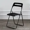 Suministro de Fábrica Silla Plegable Hogar Moderna Plástico Silla para Fotos Dormitorio Oficina Reunión Entrenamiento Silla con Respaldo Taburete
