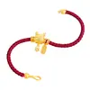 Tienda de joyería pulsera de la suerte con amuleto del zodiaco oveja enchapada en oro con hilo rojo para el año de nacimiento de mujer