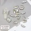 Asas de borboleta tridimensionais costura joia de unha atacado rede vermelha explosões fundo pontiagudo formato cristal vidro decoração de unha
