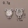 Venta al por mayor del fabricante Suministro transfronterizo Colgante ovalado de tres vías Colgante de joyería de metal retro Colgante de collar de rosario
