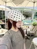 Sombrero de Sol de Moda de Lunares de Alta Calidad, Estilo Casual Dulce-Cool, Plegable, Adecuado para Todas las Estaciones, Sombrero Adelgazante para la Cara