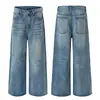 Jeans juveniles color Naranja # Lavados, plisados, desgastados, de pierna ancha, modernos, para mujer, corte holgado, estilizan, únicos, a la moda, versátiles, pantalones de largo hasta el suelo