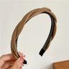 Diadema Retro Nueva 2022 Diadema de Trenza Dentada de Cuero de Alto Sentido para Mujer Antideslizante para Cabello Fino Tocado de Tarjeta