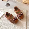 Sapatos Mary Jane de Verão Tecidos 2026 para Crianças, Sandálias para Bebês, Sapatos de Princesa para Meninas, Sapatos Vazados para Bebês de Boca Rasa