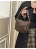 Casual Color Puro Mujer 2025 Nueva Moda Retro Gran Capacidad Otoño Casual Correa Ancha de Hombro Un Solo Hombro Cruzado Bolso de Mujer
