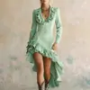 Vestido de mezclilla vintage estilo western pastoral con volantes, lavable, talla europea para mujer, transfronterizo de Amazon