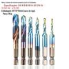 Conjunto de Macho e Broca de Macho 6 Peças Métrico Broca de Macho para Rosquear Conjunto Integrado Cabo Sextavado Macho Composto para Máquina
