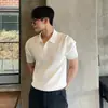 Camisa Polo Hombre Moda Marca Verano Camiseta Led Hombre Manga Corta Estilo Japonés Calabaza Guapo Color Sólido Top Versátil Tejido