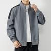 Jaqueta masculina de qualidade, casaco cardigan sem capuz masculino, suéter com zíper masculino, esportivo solto, casual, top para todos os jogos, masculino