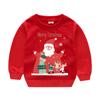 Moletom de Natal para Meninos e Meninas Primavera e Outono Novo Pulôver Estampado para Bebês